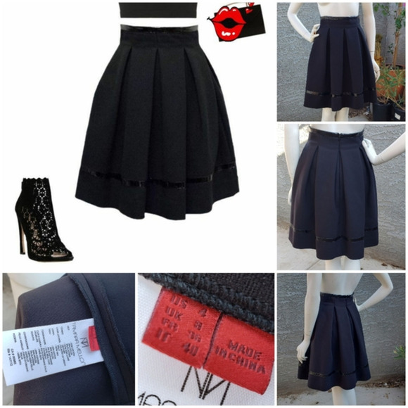 tamara mellon skater skirt with patent leather - Picture 1 of 1